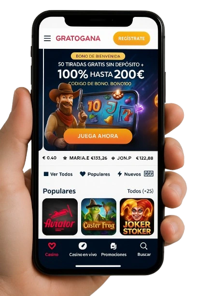 Interfaz moderna de portal de entretenimiento con tragamonedas